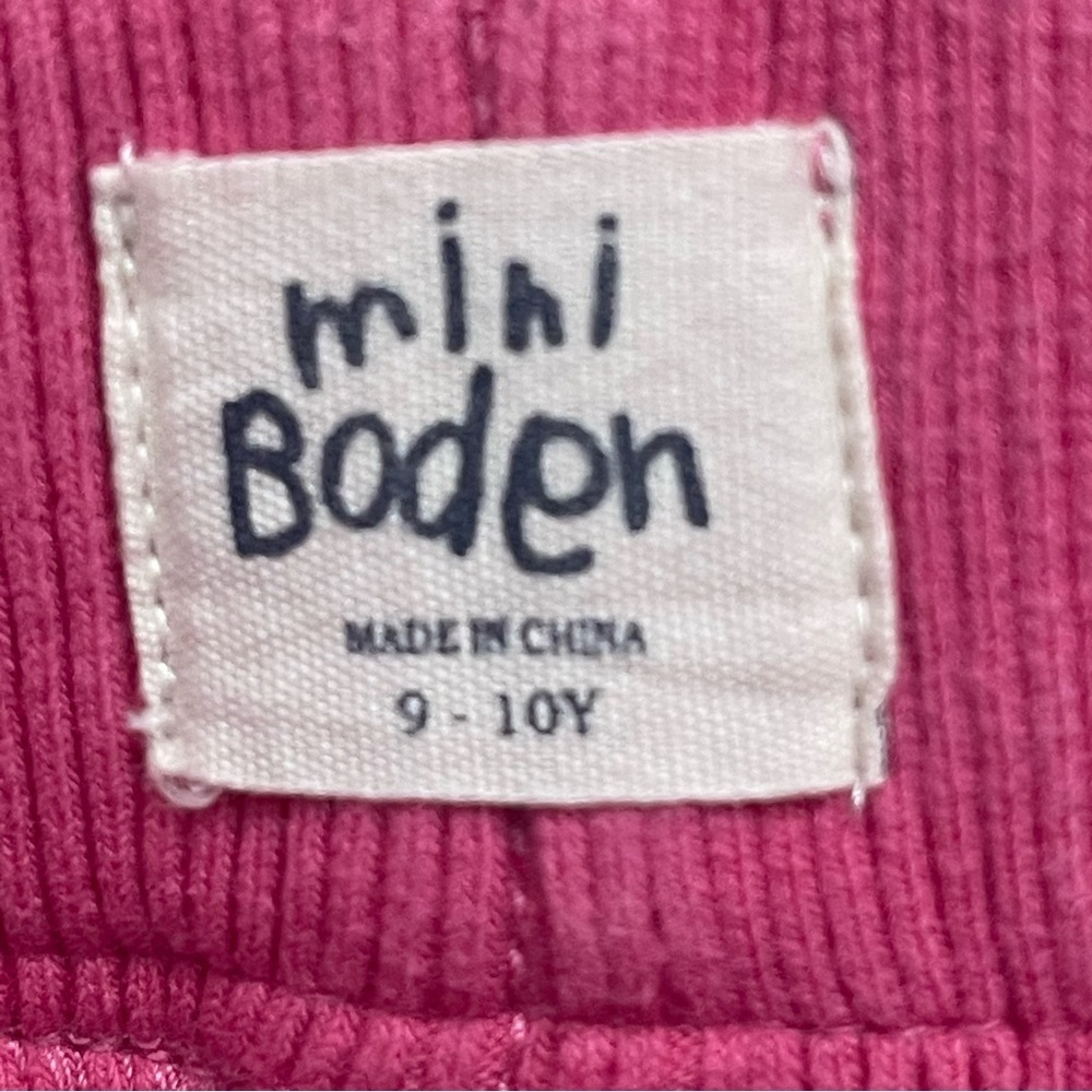 Girls Mini Boden pink corduroy skirt with flowers. Size 9-10. - Picture 4 of 6